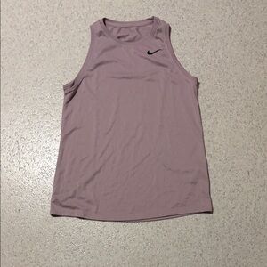 Nike Sleeveless Performance Tank - Dusty Rose with Black Swoosh